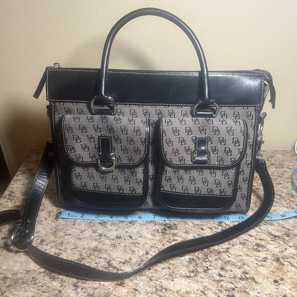 DOONEY & BOURKE Canvas/Leather Satchel Tote - Picture 1 of 12